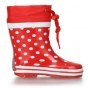RAIN BOOTS PLAYSHOES RED WITH DOTS 181767-8