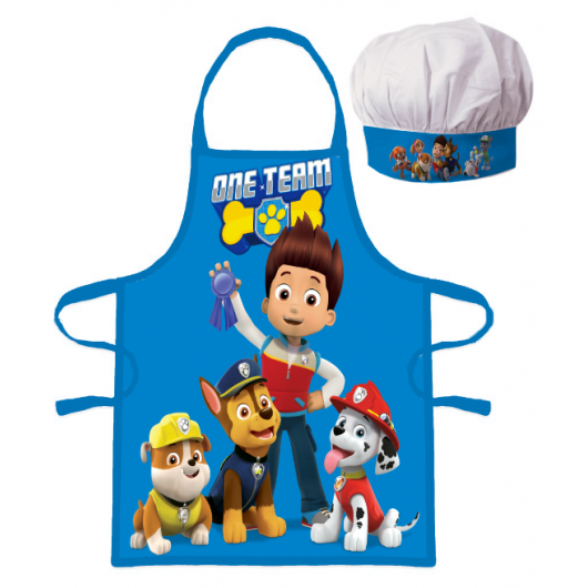 PROTECTIVE APRON WITH CHEF HAT PAW PATROL (1060)