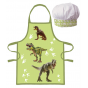 PROTECTIVE APRON WITH CHEF HAT DINOSAURS (026)