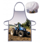 PROTECTIVE APRON WITH CHEF HAT TRACTOR (017)