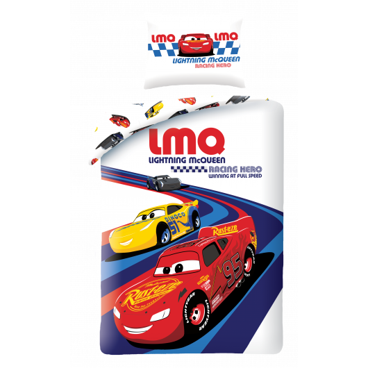 SINGLE DUVET SET 140 X 200 CM DISNEY CARS CARS-01BL