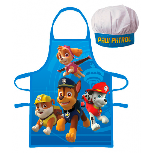 PROTECTIVE APRON WITH CHEF HAT PAW PATROL (1063)
