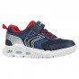 SNEAKERSY GEOX WROOM JUNIOR BOY NAVY/RED LED LIGHTS