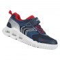 SNEAKERSY GEOX WROOM JUNIOR BOY NAVY/RED LED LIGHTS