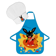 PROTECTIVE APRON WITH CHEF HAT BING (141)