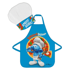 PROTECTIVE APRON WITH CHEF HAT THE SMURFS (1003)