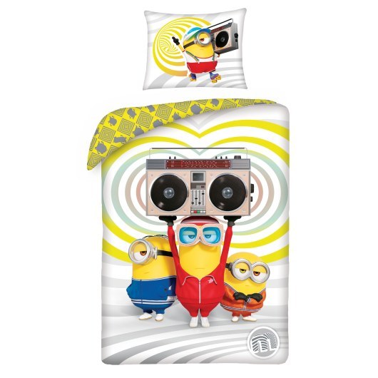 DOUBLE SIDED BEDDING SET 140 X 200 CM MINIONS MIN-9998BL