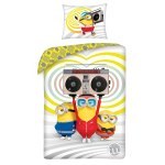DOUBLE SIDED BEDDING SET 140 X 200 CM MINIONS MIN-9998BL