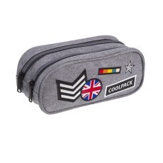 PENCIL CASE COOLPACK CLEVER BADGES GREY 89555CP