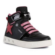 TRZEWIKI PRZEJSCIOWE GEOX SKYLINBLACK/FUCHSIA LED LIGHTS