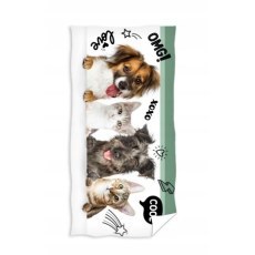 BATH TOWEL 70 X 140 CM DOGS AND CATS TNL221011-R