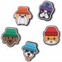 CROCS JIBBITZ™ CHARMS 10012184 DOGS IN HATS 5-PACK