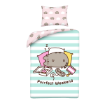 SINGLE DUVET SET 160 X 200 CM PUSHEEN PURRFECT WEEKEND PUS-2755BL