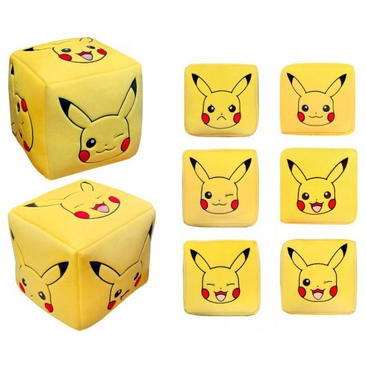 MASKOTKA PLUSZOWA PODUSZKA KSZTAŁTKA KOSTKA POKEMON PIKACHU WALK POK-504SQR