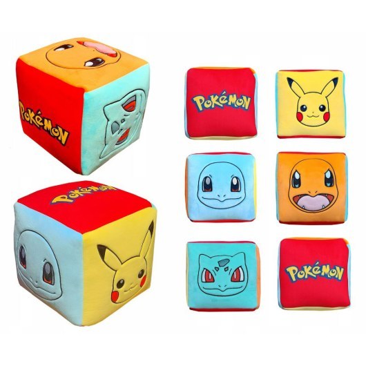 MASKOTKA PLUSZOWA PODUSZKA KSZTAŁTKA KOSTKA POKEMON PIKACHU PALS POK-505SQR