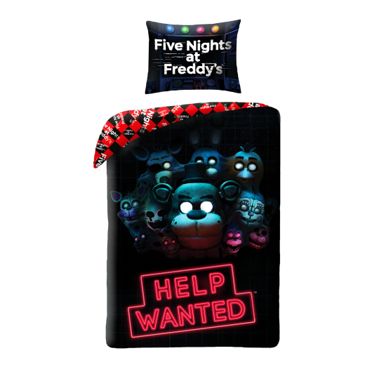 POŚCIEL MIKROFIBRA 140 X 200 CM FIVE NIGHTS AT FREDDY'S FNAF-0099BL