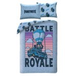 SINGLE DUVET SET MICROFIBER 140 X 200 CM FORTNITE BATTLE ROYALE FTN-676BL