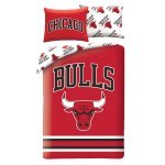 SINGLE DUVET SET MICROFIBER 140 X 200 CM CHICAGO BULLS NBA-001BL