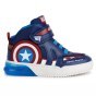 SHOES GEOX GRAYJAY MARVEL AVENGERS CAPTAIN AMERICA NAVY/RED LED LIGHTS