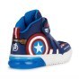 SHOES GEOX GRAYJAY MARVEL AVENGERS CAPTAIN AMERICA NAVY/RED LED LIGHTS