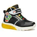 SHOES GEOX TRAMPKI GEOX CIBERDRON SUPER MARIO BLACK/YELLOW LED LIGHTS