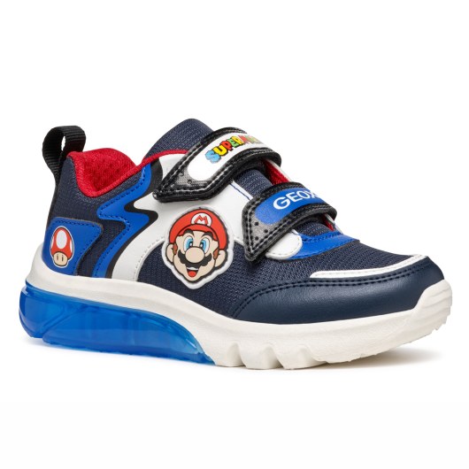 SNEAKER GEOX CIBERDRON SUPER MARIO NAVY/ROYAL LED LIGHTS