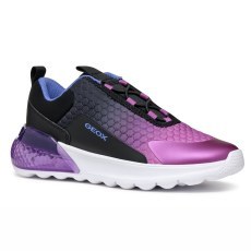 SNEAKERS GEOX ACTIVART ILLUMINUS BLACK/PURPLE LED LIGHTS