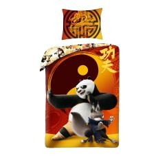 POSCIEL BAWELNIANA 140 X 200 CM KUNG FU PANDA KFP-4201BL