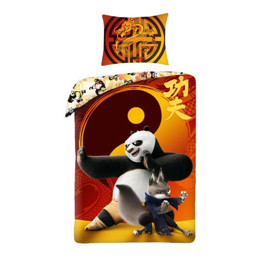 SINGLE DUVET SET 140 X 200 CM KUNG FU PANDA KFP-4201BL