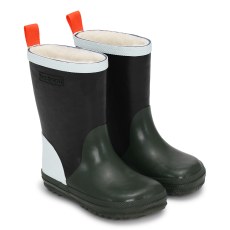 RUBBER BOOTS BAREFOOT BUNDGAARD CHARLY HIGH WARM NAVY/ARMY/PISTACHIO