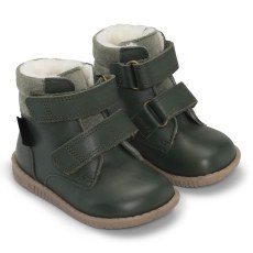 WINTER SHOES BAREFOOT BUNDGAARD BUNDGAARD RABBIT STRAP TEX BOTTLE GREEN