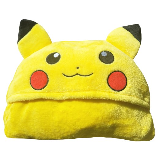 CORAL HOODED BLANKET 120 X 150 CM POKEMON PIKACHU POK-432FB