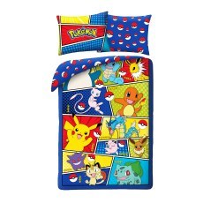 SINGLE DUVET SET 140 X 200 CM POKEMON PIKACHU POK-746BL