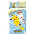 SINGLE DUVET SET MICROFIBER 140 X 200 CM POKEMON PIKACHU POK-467BL