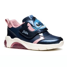 SNEAKER GEOX FADINLIGHT DISNEY STITCH NAVY/PINK LED LIGHTS