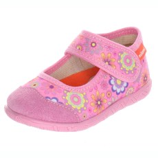 SLIPPERS MILAMI OPEN PINK FLOWERS