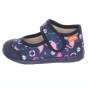 PANTOFLE KAPCIE MILAMI OPEN NAVY BLUE FLAMINGOS