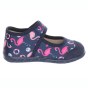 PANTOFLE KAPCIE MILAMI OPEN NAVY BLUE FLAMINGOS