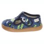 SLIPPERS BAREFOOT MILAMI TREND NAVY BLUE FOOTBALL