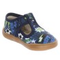 SLIPPERS BAREFOOT MILAMI TREND NAVY BLUE FOOTBALL