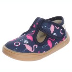 SLIPPERS BAREFOOT MILAMI TREND NAVY BLUE FLAMINGOS