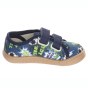 TENISÓWKI PANTOFLE KAPCIE BAREFOOT MILAMI NAVY BLUE FOOTBALL