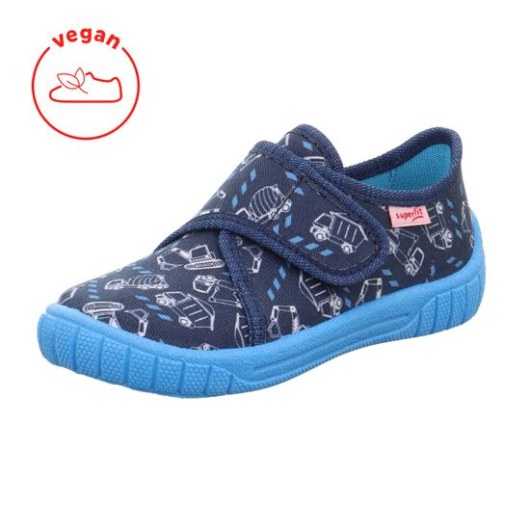 PANTOFLE TEKSTYLNE KAPCIE SUPERFIT BILL BLAU/MEHRFARBIG 1-000279-8090