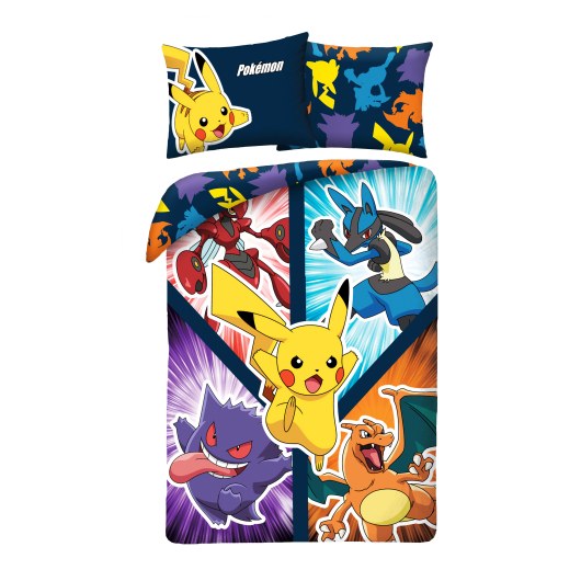 POŚCIEL BAWEŁNIANA 140 X 200 CM POKEMON PIKACHU POK-1021BL