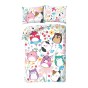 SINGLE DUVET SET MICROFIBER 140 X 200 CM SQUISHY SQUAD SQM-183BL