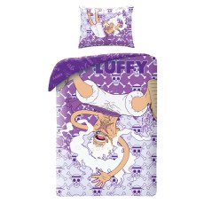 SINGLE DUVET SET MICROFIBER 140 X 200 CM ONE PIECE OP-7075BL