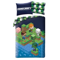 SINGLE DUVET SET MICROFIBER 140 X 200 CM MINECRAFT MNC-622BL