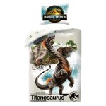 SINGLE DUVET SET MICROFIBER 140 X 200 CM JURASSIC WORLD JW-7357BL