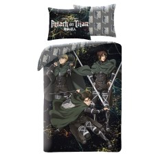 POSCIEL MIKROFIBRA 140 X 200 CM ATTACK ON TITAN AOTF-6053BL