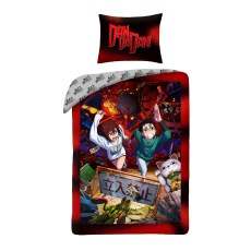 SINGLE DUVET SET MICROFIBER 140 X 200 CM DAN DA DAN DD-7173BL